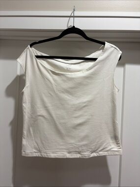 A New Day Women’s Cream Boatneck Sleeveless Top